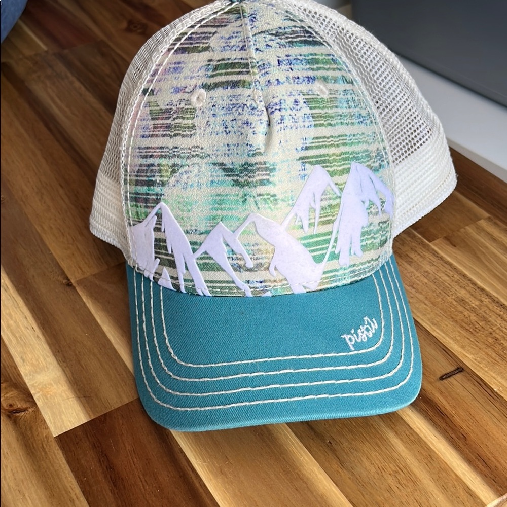 Pistil Blue and White Mesh Hat with Adjustable Closure
